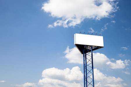 Billboard over blue cloudy skyの写真素材