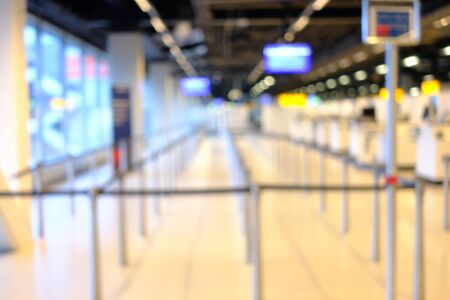 Airport abstract blurred interior backgroundの写真素材
