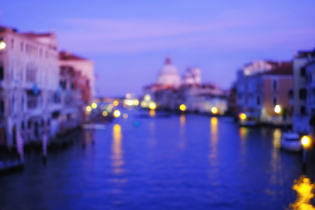Grand canal abstract blurred background. Venice, Italyの写真素材