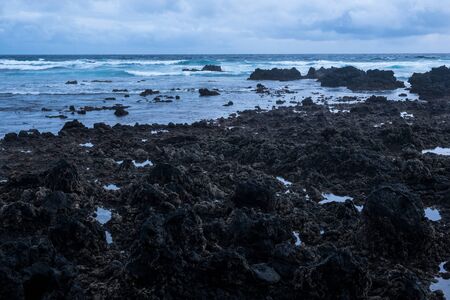 Volcanic Lanzarote landscape. Lanzarote. Canary Islands. Spainの写真素材