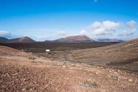 Volcanic Lanzarote landscape. Lanzarote. Canary Islands. Spainの写真素材