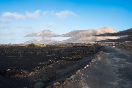 Volcanic Lanzarote landscape. Lanzarote. Canary Islands. Spainの写真素材