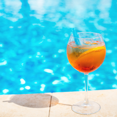 Cocktail at the swimming poolの写真素材