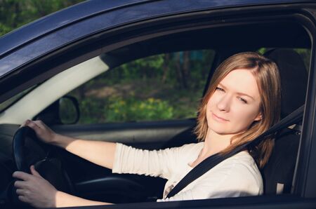 Young woman drivier