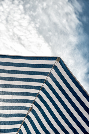 Beach umbrella on sunny dayの写真素材