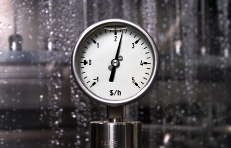 Pressure measurement - Dollar per hourの写真素材