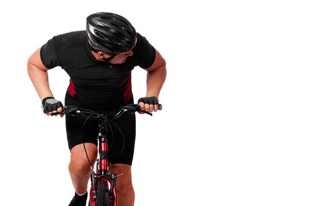 Cyclist Riding Bikeの写真素材
