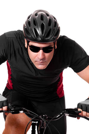 Cyclist Riding Bikeの写真素材