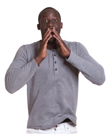 Casual Man on Whiteの写真素材