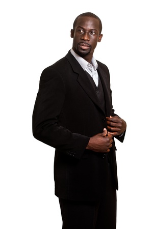 Formal Man on Whiteの写真素材