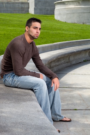 Young Man Outsideの写真素材