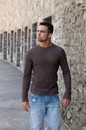 Young Man Outsideの写真素材