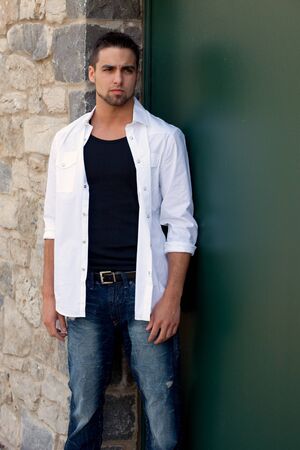 Young Man Outsideの写真素材