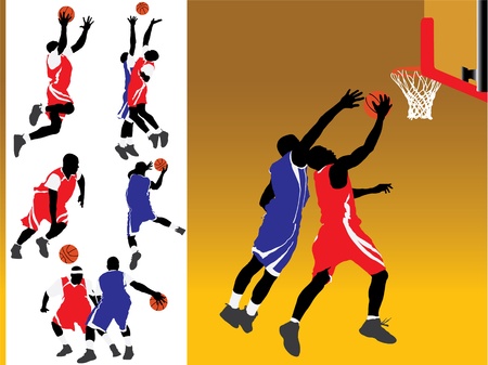 Basketball Vector Silhouettesのイラスト素材