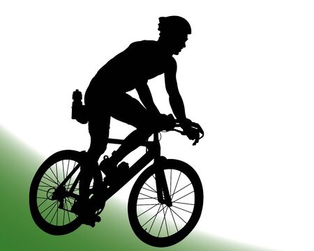 Cyclist Vector Silhouetteのイラスト素材