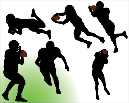 Football Vector Silhouettesのイラスト素材