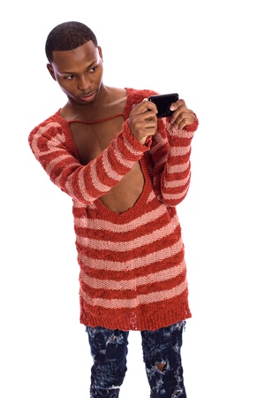 Man with Smart Phoneの写真素材