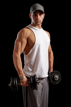 Man Lifting Weightsの写真素材