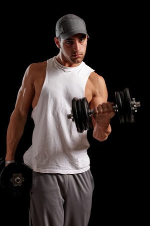 Man Lifting Weightsの写真素材