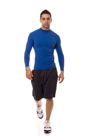 Man in Blue Shirtの写真素材