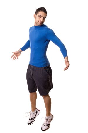 Man in Blue Shirtの写真素材