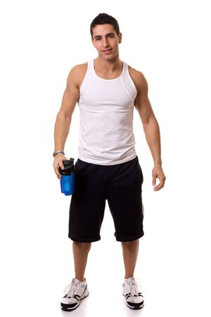 Man with Water Bottleの写真素材