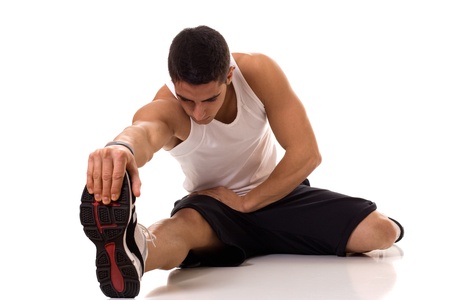 Sitting Hamstring Stretchの写真素材