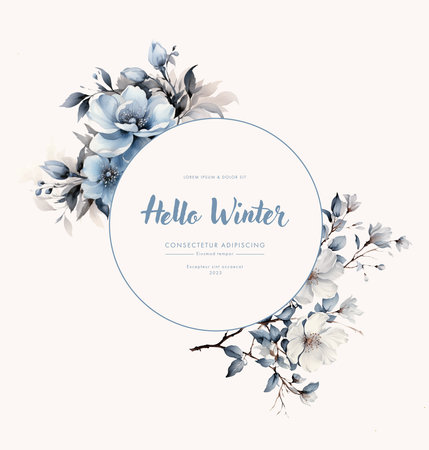 Hand drawn watercolor floral wreath. Vector illustration. Perfect for invitations, greeting cards, blogs, posters.のイラスト素材