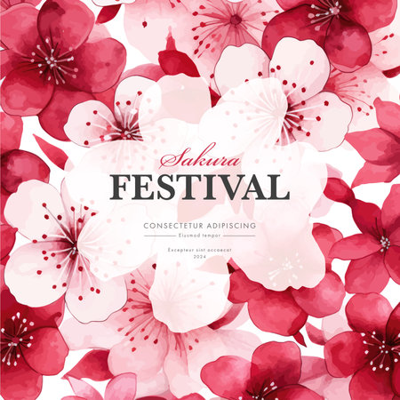 Cherry blossom background. Cherry blossom vector illustration. Cherry blossom background.のイラスト素材