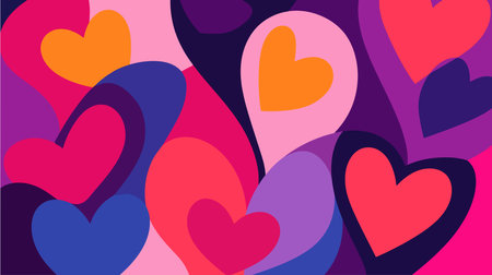 Valentine's day background with hearts. vector illustration.のイラスト素材