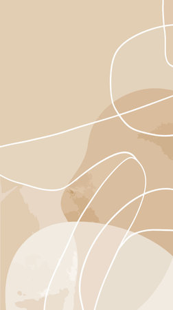 Abstract background with hand drawn organic shapes in pastel colors. Vector illustration.のイラスト素材