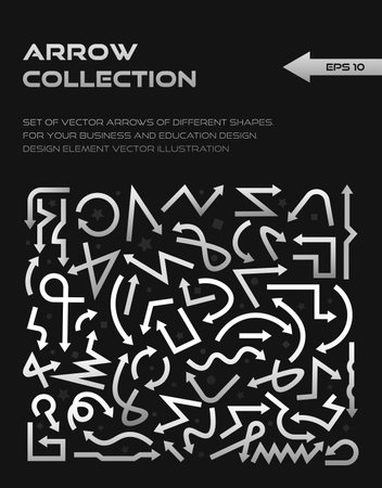 Arrow hand drawn vector set. Vector illustration for your design.のイラスト素材
