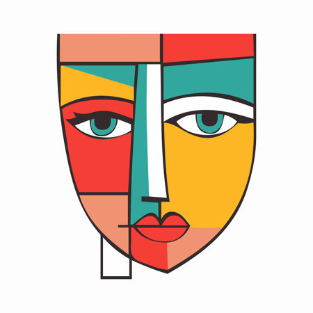 Egyptian mask icon. Flat illustration of Egyptian mask vector icon for web designのイラスト素材