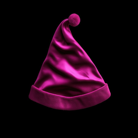 Christmas hat isolated on a black background.の写真素材