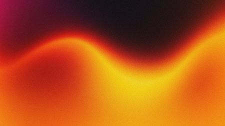 abstract background with smooth lines in orange, yellow and purple colorsの写真素材