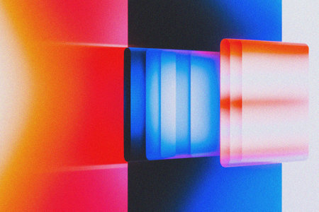 abstract background of the colored strips in the form of a rainbowの写真素材