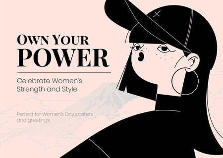 Vector illustration of fashion girl in sketch-style. Fashion girl.のイラスト素材