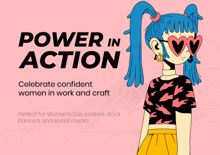 Poster with a girl in the style of pop art. Vector illustration
