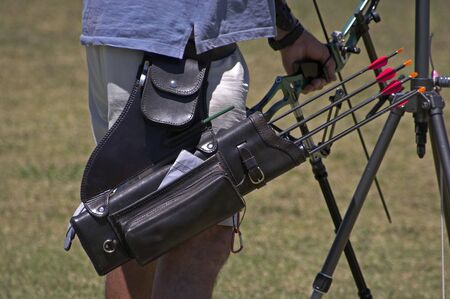 Archers quiver with arrowsの写真素材
