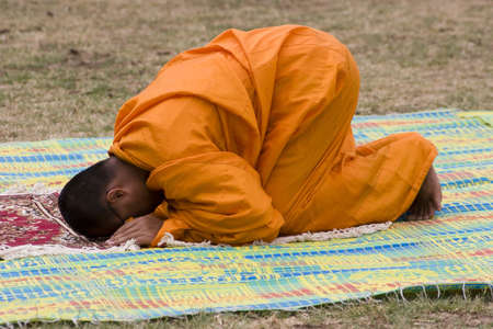 Praying Buddhistの写真素材