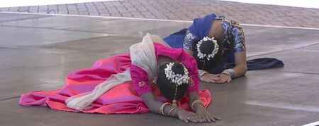 Indian performers on stageの写真素材