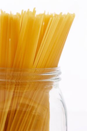 Spaghetti in a jarの写真素材