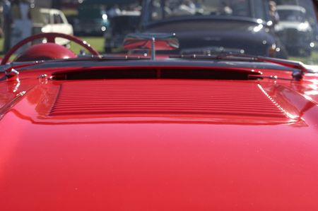 Red Car's Bonnetの写真素材