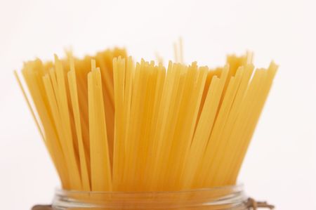 Spaghetti in a jarの写真素材