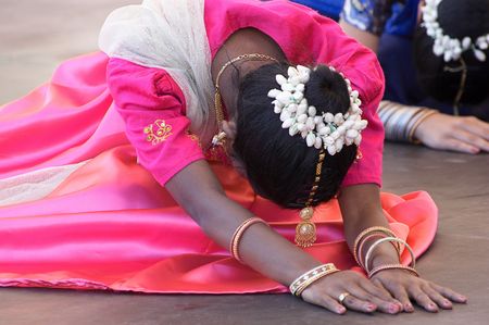 Indian performers on stageの写真素材