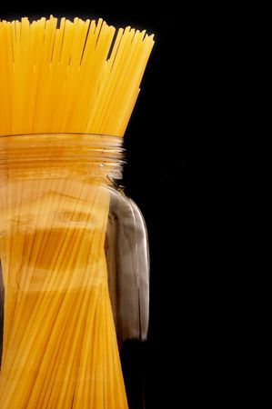 Spaghetti in a jarの写真素材