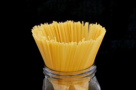 Spaghetti in a jarの写真素材