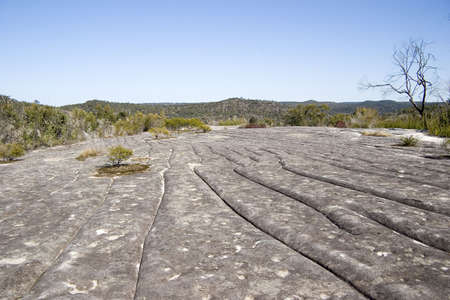 A grooved rockshelfの写真素材