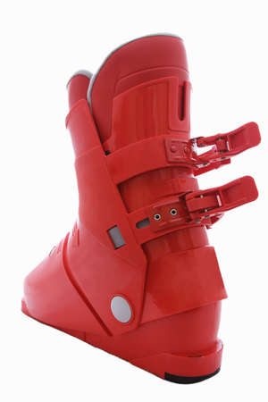A red ski bootの写真素材