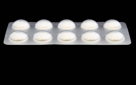 Blister pack containing tabletsの写真素材